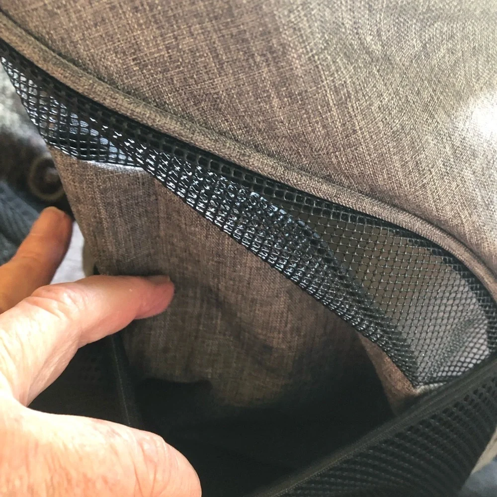 Gray Dog Carrier Backpack